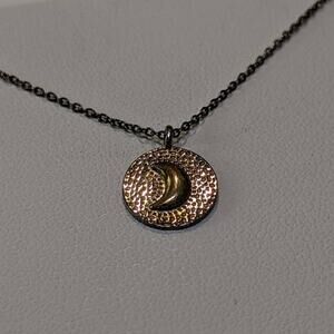 Argento Vivo Sterling Silver 18" long Crescent Moon Pendant Charm Necklace NWT